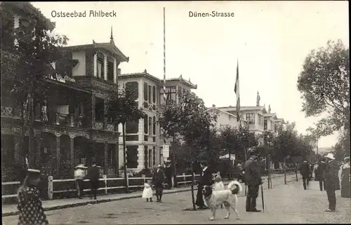 Ak Ostseebad Ahlbeck Heringsdorf auf Usedom, Hotels, Dünenstraße