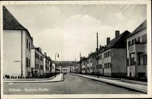 Ak Kölleda Thüringen, Boelcke Straße, Straßenpartie, Wohnsiedlung