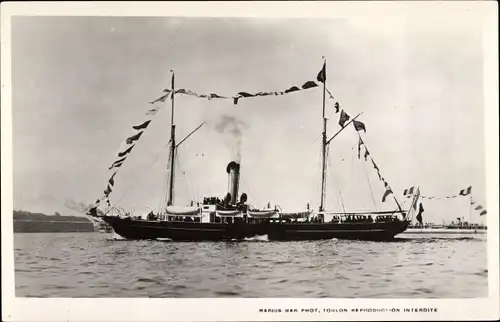 Foto Ak Französisches Kriegsschiff, Buffle