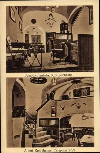 Ak Lichtenhain Jena in Thüringen, Klosterschänke, Albert Krebehenne