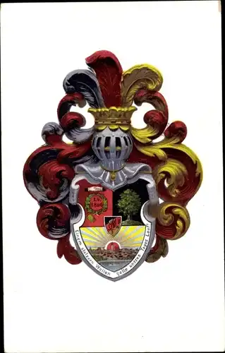 Studentika Wappen Ak Ronneburg in Thüringen, Schülervereinigung MBV