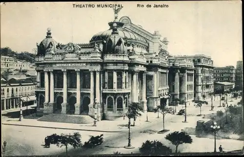 Ak Rio de Janeiro Brasilien, Theatro Municipal