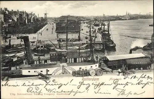 Ak Rotterdam Südholland Niederlande, Maaskade