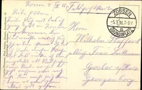 Ak Zossen in Brandenburg, Truppenlager