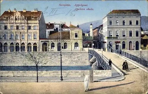 Ak Sarajevo Bosnien Herzegowina, Appelquai
