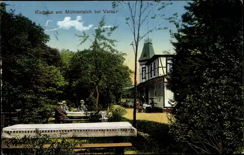 Ak Varel in Oldenburg Jadebusen, Kurhaus am Mühlenteich