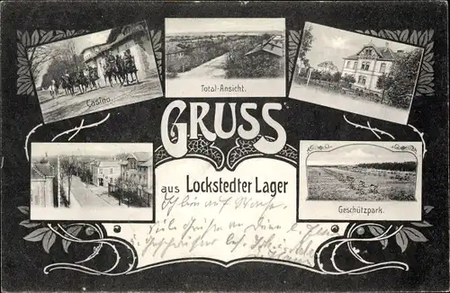 Ak Lockstedt in Schleswig Holstein, Lockstedter Lager, Casino, Totalansicht, Geschützpark