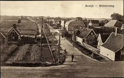 Ak Andijk Medemblik Nordholland Niederlande, Middenweg