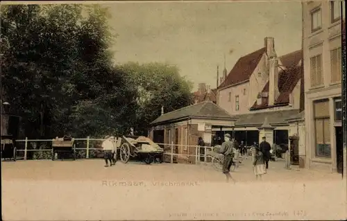 Ak Alkmaar Nordholland Niederlande, Vischmarkt