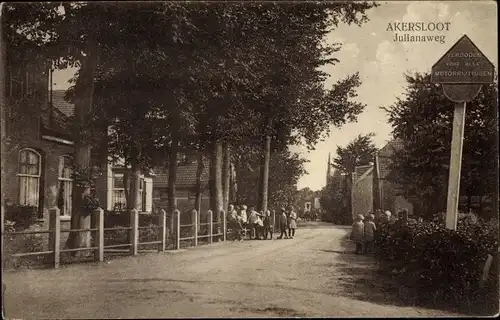 Ak Akersloot Nordholland Niederlande, Julianaweg