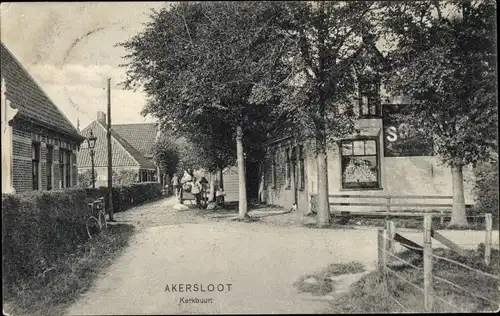 Ak Akersloot Nordholland Niederlande, Kerkbuurt