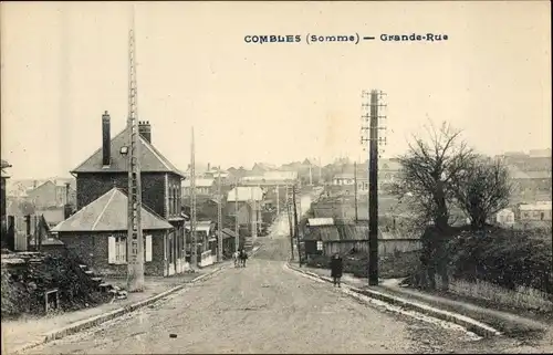 Ak Combles Somme, Grande Rue