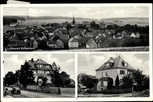 Ak Bottenhorn Bad Endbach Hessen, Fremdenpension, Schule, Totalansicht