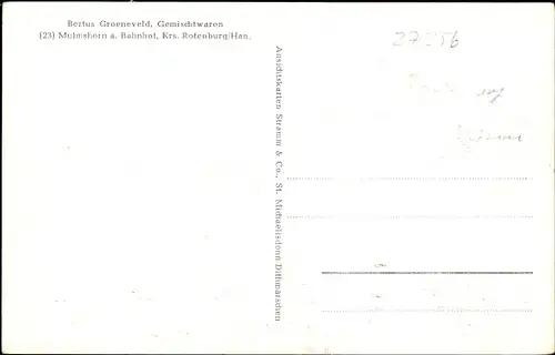 Ak Mulmshorn Rotenburg an der Wümme, Gemischtwarenhandlung, Schule, Bahnhofsiedlung