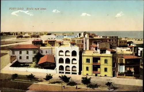 Ak Port Said Ägypten, Bird's eye view