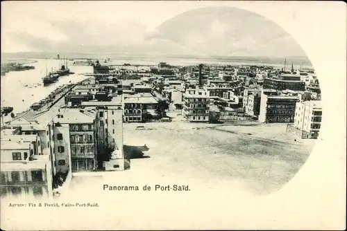 Ak Port Said Ägypten, Panorama