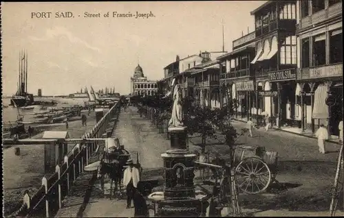Ak Port Said Ägypten, Street of Francis Joseph