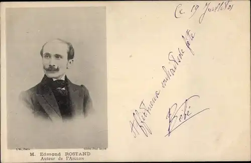 Ak Edmond Rostand, Auteur de l'Aiglon, Theaterschriftsteller, Dramatiker