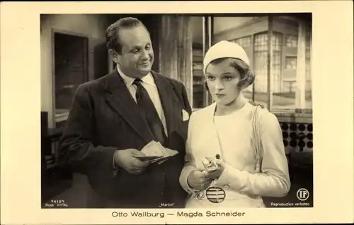 Ak Schauspieler Otto Wallburg und Magda Schneider, Filmszene