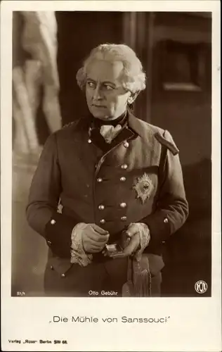 Ak Schauspieler Otto Gebühr, Portrait, Die Mühle von Sanssouci