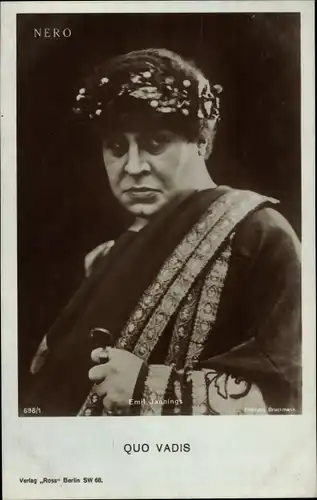 Ak Schauspieler Emil Jannings, Nero, Quo Vadis, Portrait