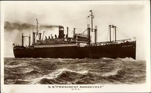 Ak United States Lines, USL, S.S. President Roosevelt, Dampfer