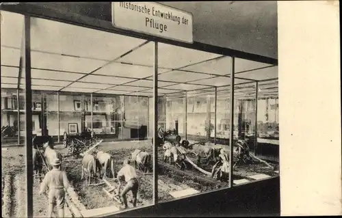 Ak Deutsches Museum, Historische Entwicklung der Pfluge