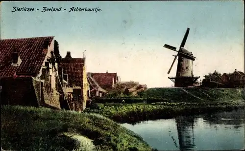 Ak Zierikzee Zeeland, Achterbuurtje