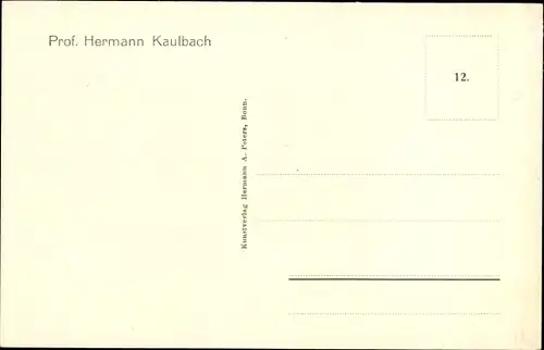 Künstler Ak Kaulbach, Hermann, Nähendes Mädchen, Die Waise