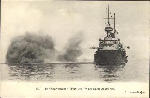 Ak Französisches Kriegsschiff Le Charlemagne