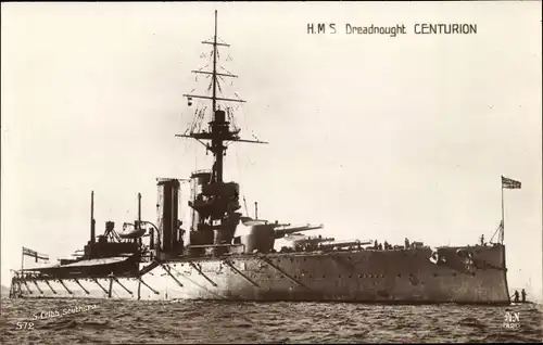 Ak Englisches Kriegsschiff, H.M.S. Dreadnought, Centurion