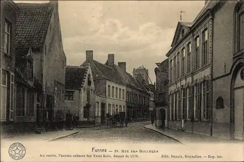 Ak Furnes Veurne Westflandern, Rue des Bouchers