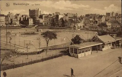 Ak Blankenberghe Blankenberge Westflandern, Le Tennis