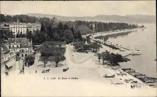 Ak Ouchy Lausanne Kanton Waadt, Le Quai de la ville