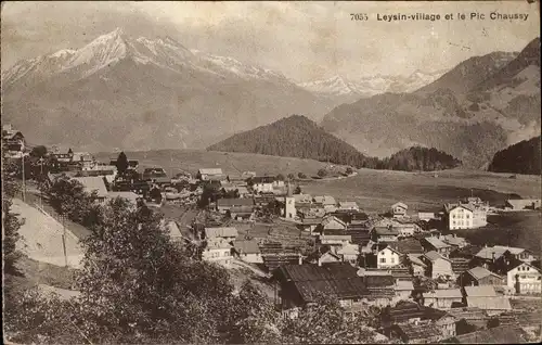 Ak Leysin Kanton Waadt, Village et le Pic Chaussy