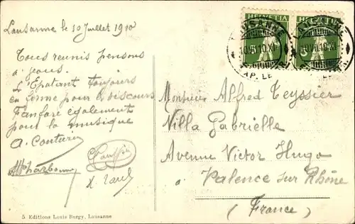 Ak Lausanne Kanton Waadt, Schloss