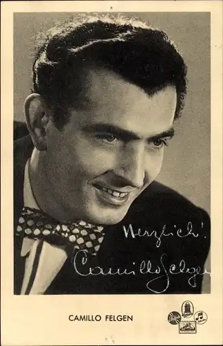 Ak Sänger Camillo Felgen, Portrait, Autogramm