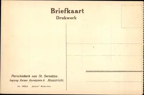 Ak Maastricht Limburg Niederlande, Parochiekerk van St. Servatius, Ingang Keizer Karelplein 6