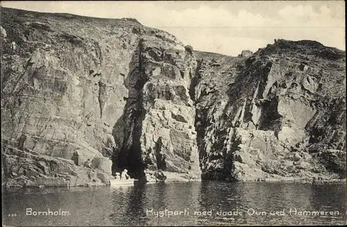 Ak Bornholm Dänemark, Kystparti med vaade Oun ved Hammeren