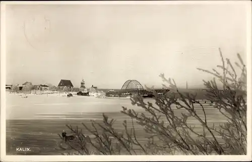 Foto Ak Kalix Schweden, Winterpanorama