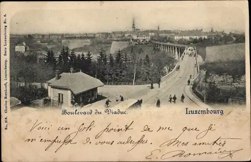 Ak Luxemburg Luxembourg, Boulevard du Viaduc