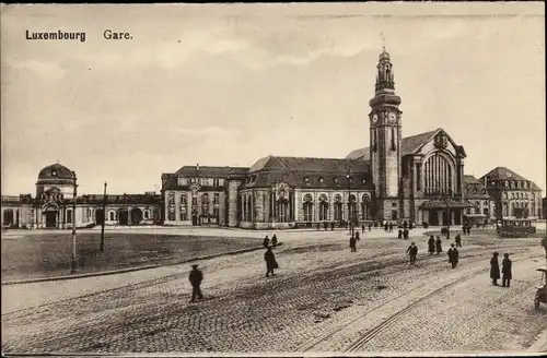 Ak Luxemburg, Gare, Bahnhof