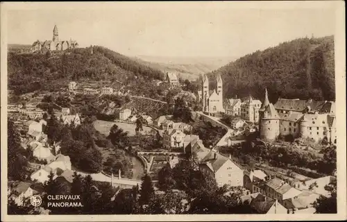 Ak Clervaux Clerf Luxembourg, Panorama