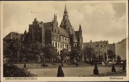 Ak Gelsenkirchen im Ruhrgebiet, Rathaus