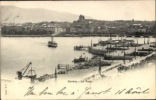 Ak Genève Genf Schweiz, La Rade