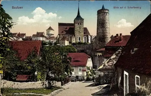 Ak Bautzen in der Lausitz, Blick auf den Scharfenberg