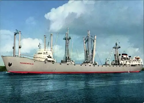 Ak Frachtschiff MS Tannenfels, DDG Hansa