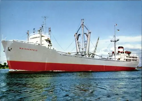 Ak Frachtschiff MS Weißenfels, DDG Hansa