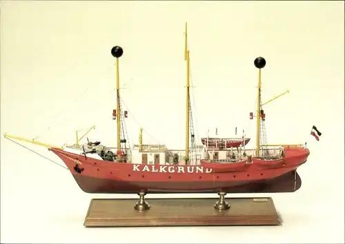 Ak Flensburg in Schleswig Holstein, Schifffahrtsmuseum, Feuerschiff Kalkgrund, 1910, Modell