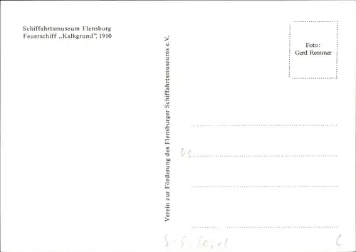 Ak Flensburg in Schleswig Holstein, Schifffahrtsmuseum, Feuerschiff Kalkgrund, 1910, Modell